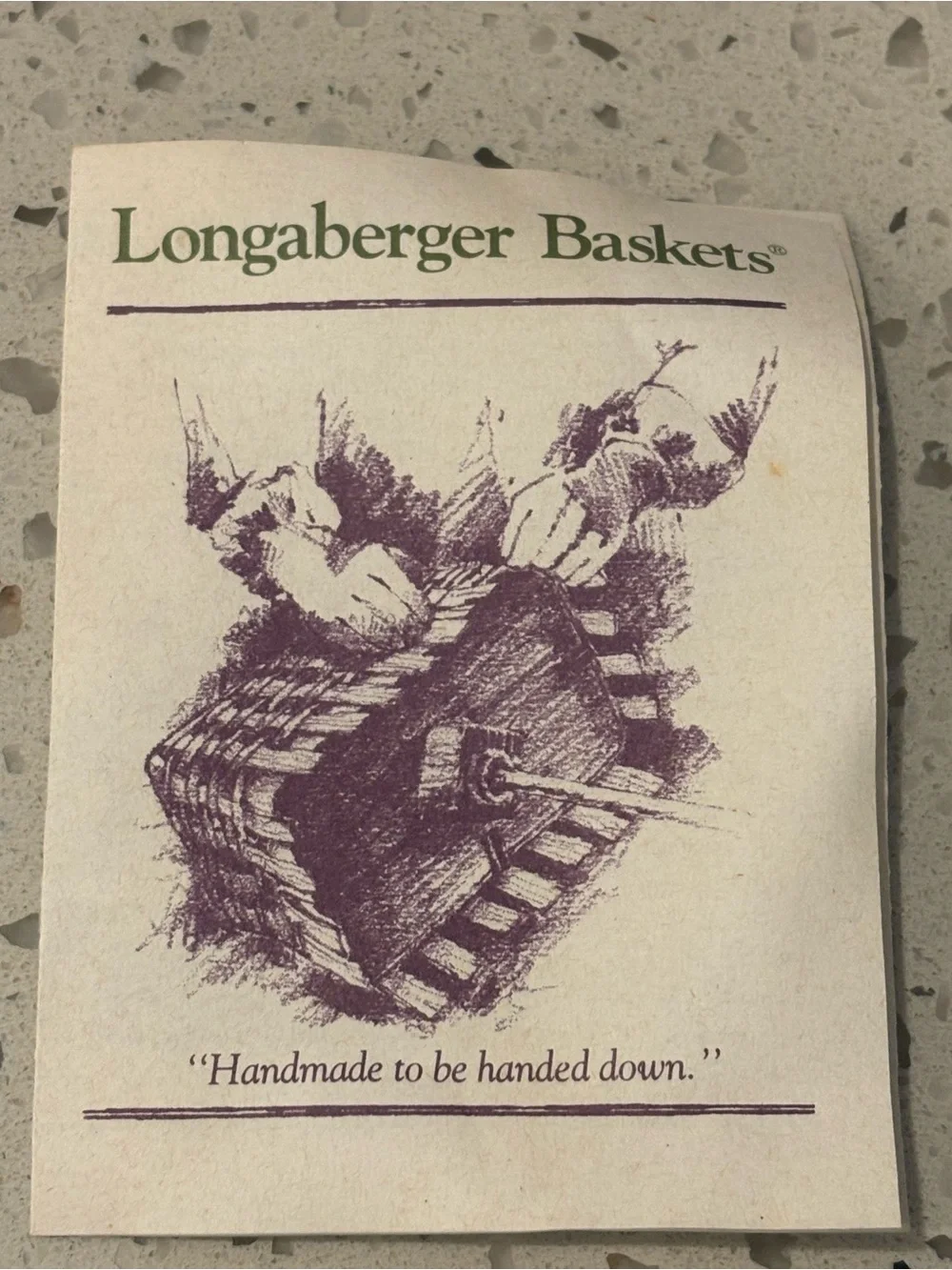 Longaberger 1993 Hand Woven With Plastic Liner Vintage Small Accent Basket